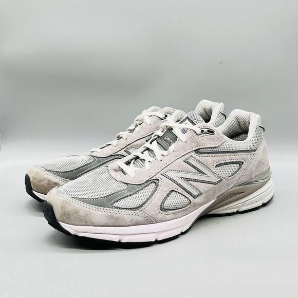 New Balance Shoes Men 13 Gray Suede 990v4 Road Running Athletic Sneaker Made USA main image 11